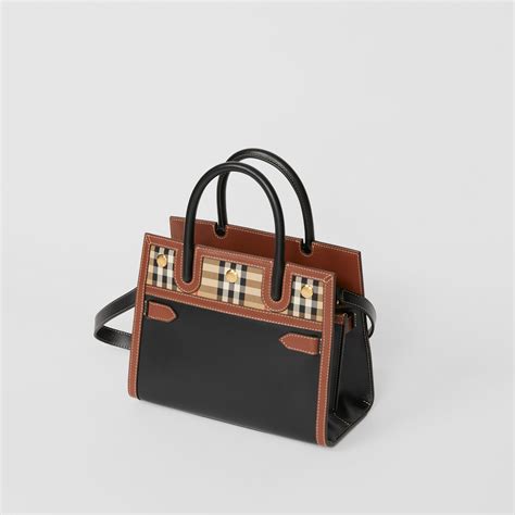 burberry mini title bag|Burberry Leather and Vintage Check Two.